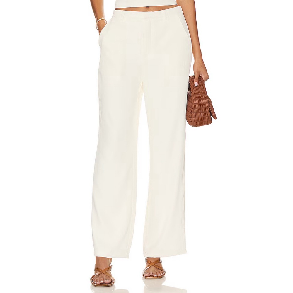 SNDYS. Roma wide leg pant ivory